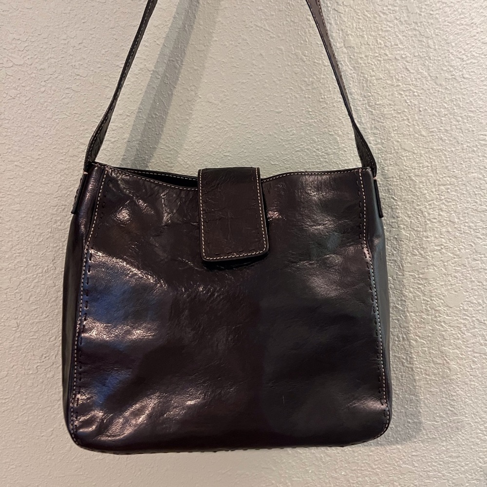 Fossil Black Leather Shoulder Bag